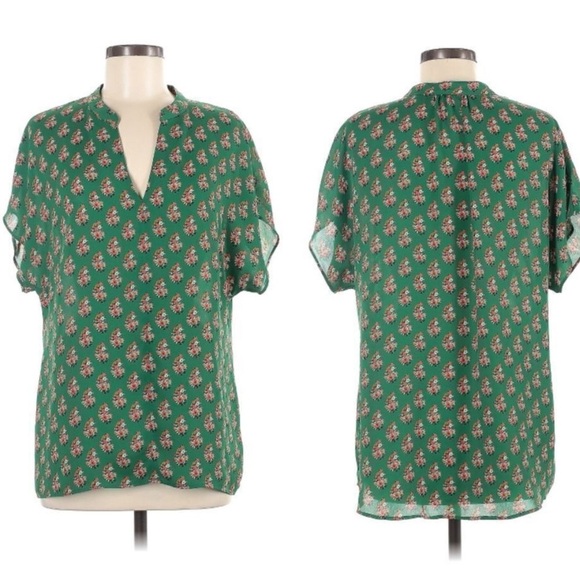 Cabi Green Floral Women's Top Blouse style #3252‎ Size Medium - Picture 3 of 10